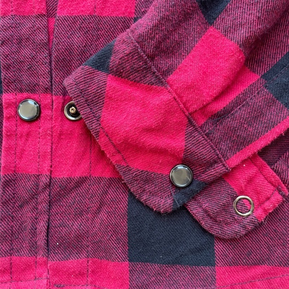 Amy & Ivy Red Plaid Shirt Size S - Picture 7 of 9